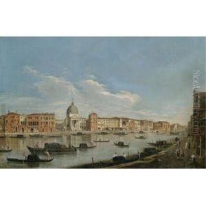 Venice, The Grand Canal, Looking South-east, With The Church Of San Simeone Piccolo Venice, The Grand Canal, Looking South-east, With The Church Of San Simeone Piccolo