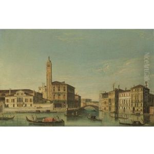Venice, A View Of San Geremia And The Entrance To The Cannaregio by Master of the Langmatt Foundation Views