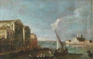 The Giudecca, Venice, Looking Towards The Church Of San Giorgio Maggiore The Giudecca, Venice, Looking Towards The Church Of San Giorgio Maggiore