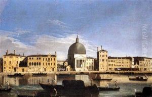 Venezia, Veduta Del Canal Grande Con La Chiesa Di San Simeone Piccolo by Master of the Langmatt Foundation Views