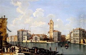 A View Of The The Fish Market, Venice (+ The Entrance To The Grand Canal , With The Dogana, And The Church Of Santa Maria Della Salute; 2 Works)