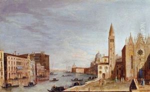The Grand Canal, Venice, Looking East Towards The Dogana From The Campo Di San Vio, With The Palazzo Correr The Grand Canal, Venice, Looking East Towards The Dogana From The Campo Di San Vio, With The Palazzo Correr