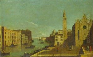 The Grand Canal, Venice, Looking East With The Scuola Della Carita The Grand Canal, Venice, Looking East With The Scuola Della Carita