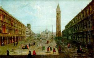 Vue De La Place Saint-marc, De L'eglise Et Du Campanile by Master of the Langmatt Foundation Views