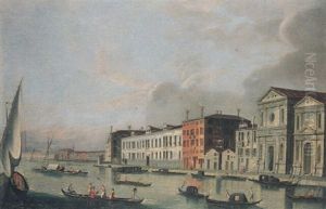 Veduta Veneziana Col Canale Della Giudecca E Le Zattere Dagli Incurabili Allo Spirito Santo Veduta Veneziana Col Canale Della Giudecca E Le Zattere Dagli Incurabili Allo Spirito Santo