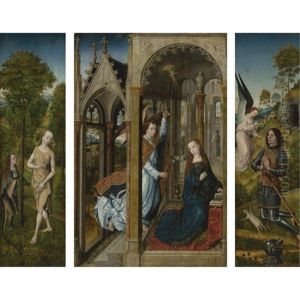 The Annunciation (triptych) by  Master of the Legend of Saint Barbara