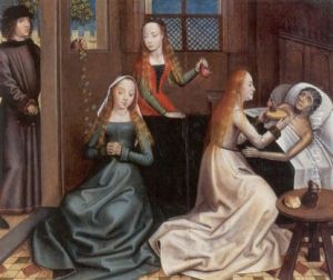 Scene From The Legend Of Saint Nicholas by Master Of The Legend Of Saint Lucy