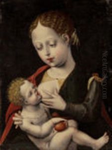 The Virgin Nursing The Christ Child by Master of the Parrot