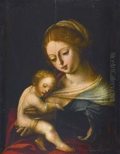 Virgin With The Sleeping Christ Child by Master of the Parrot