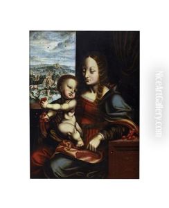 Madonna Con Bambino by Master of the Parrot