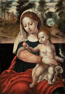The Virgin And Child With A Parrot by Master of the Parrot