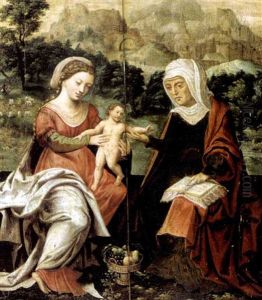 La Vierge A L'enfant Avec Sainte Anne