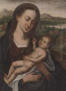 The Virgin And Child With A Parrot by Master of the Parrot