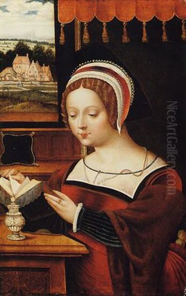 Mary Magdalene Reading, Seated Before An Open Window - view 1