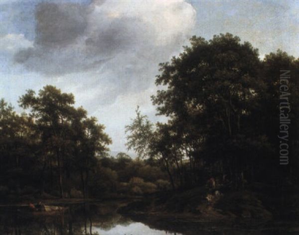 A Wooded River Landscape - view 1