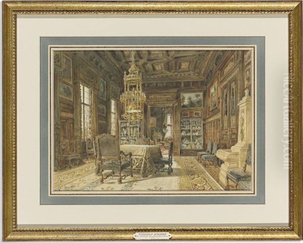 An Interior Of A Panelled Room - view 1
