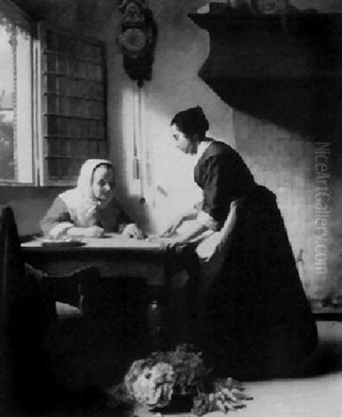 Figures In A Kitchen - view 1
