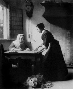 Figures In A Kitchen