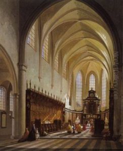 Les Stalles De L'eglise Ste. Gertrude A Louvain by Joseph Maswiens