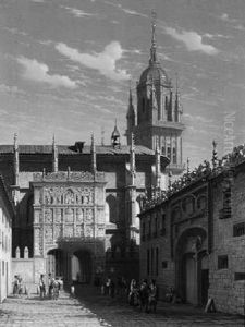 Marktplatz Vor Der Kathedrale In Salamanca