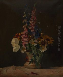 Blumenstilleben by Vasili Nikolaevich Masyutin