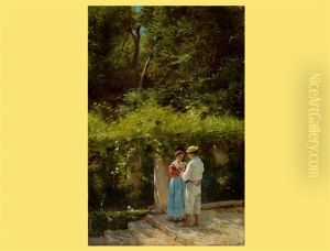 Paar Im Park by Edoardo Matania