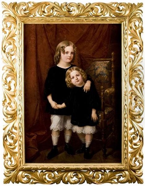 Portrait Of Zdzislaw And Boleslaw Wlodkow As Childern - view 1