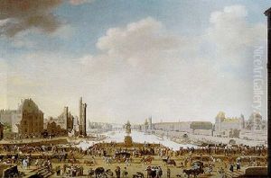 A View Of Paris From The Pointe De La Cite, With The Louvre And The Tour De Nesle by Theodor Dirck Matham