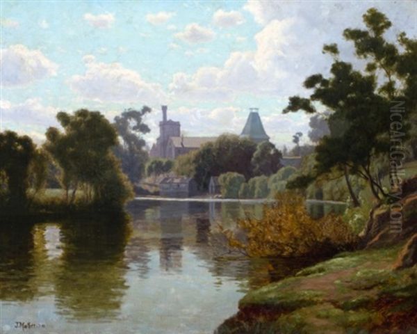 Australian Paper Mill Overlooking The Yarra 1910 - view 1