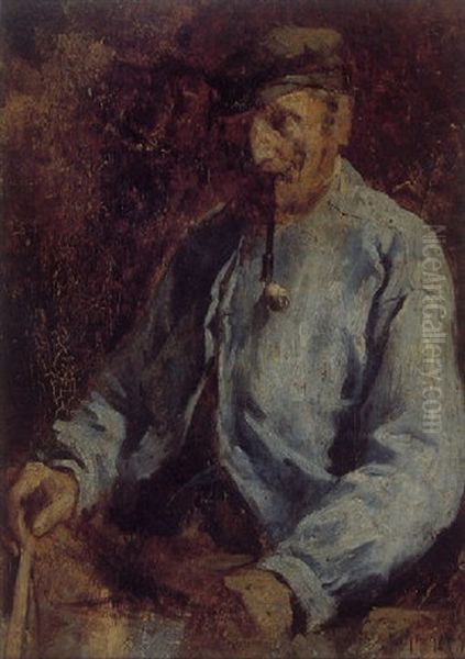 A Dutchman Smoking - view 1