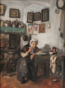 Interior, Godshuis De La Fontaine, Bruges by Frank Convers Mathewson