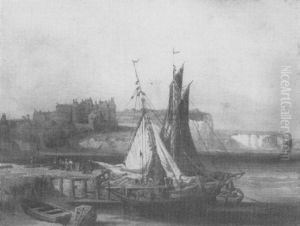 Fischerboote An Der Kuste by Auguste Mathieu