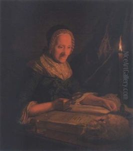 Alte Dame Bei Der Bibel-lekture