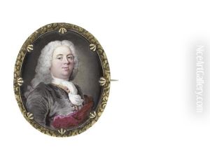 A Gentleman, Wearing Grey Coat Over Gold And Crimson Embroidered Waistcoat, White Stock And Cravat, His Crimson Mantle Draped About Him, His Wig Powdered And Falling In Curls Behind His Shoulders A Gentleman, Wearing Grey Coat Over Gold And Crimson Embroidered Waistcoat, White Stock And Cravat, His Crimson Mantle Draped About Him, His Wig Powdered And Falling In Curls Behind His Shoulders