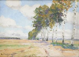 L"allee De Bouleaux by Paul Mathieu