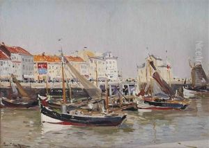 Bassin Des Pecheurs, Ostende by Paul Mathieu