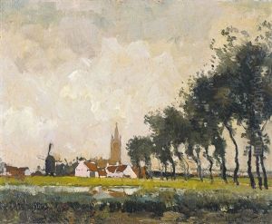 Zicht Te Steene (+ Zomerlandschap Met Gracht; 2 Works) by Paul Mathieu
