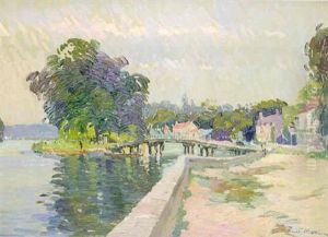 Vue De La Seine A Paris by Paul Mathieu