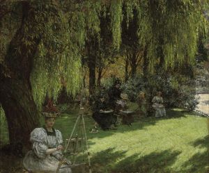 An Art Class In The Shade by Louis Beroud