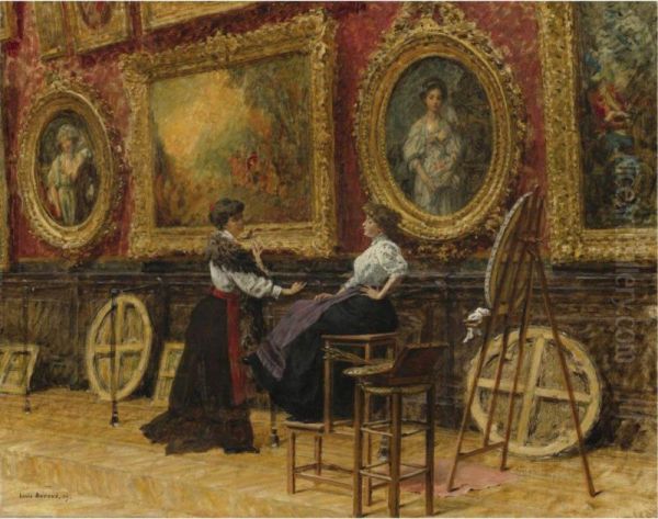 The Copyists In The Musee Du Louvre - view 1