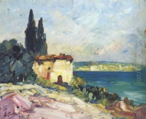 Petite Plage, St. Tropez by Adolphe Mathis