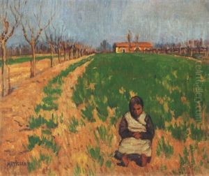 Kislany A Mezon (girl In The Field) by Jeno Maticska
