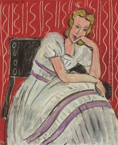 Jeune Femme Assise En Robe Grise by Henri Matisse
