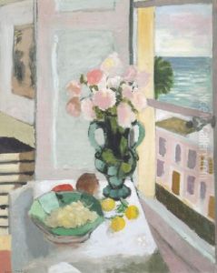 Les Roses Safrano (nature Morte Devant La Fenetre Ouverte, Nice, Place Charles-felix)