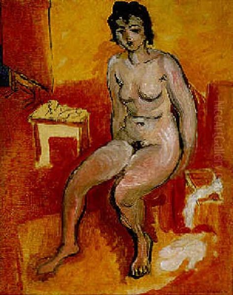 Nu Assis Dans L'atelier - view 1
