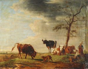 La Defense Du Troupeau by Jean Baptiste Berre