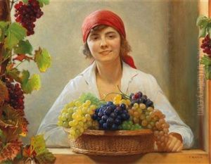 Grape Harvest by Franz Von Matsch