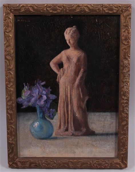 Stillleben Mit Figur Und Blumen In Vase - view 1