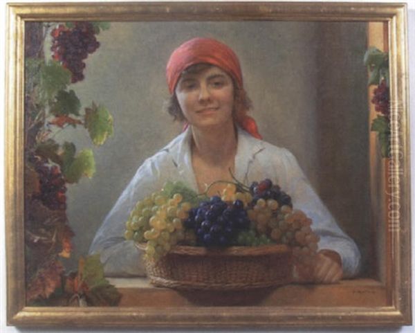 Therese Matsch With Grapes - view 1