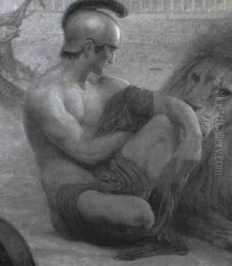 Gladiator And Lion by Franz Von Matsch